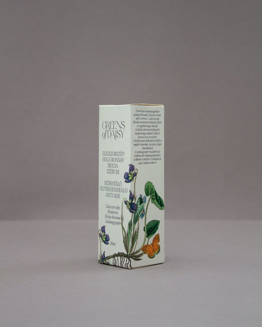 Hialuron szérum ibolya és szalmagyopár kivonattal