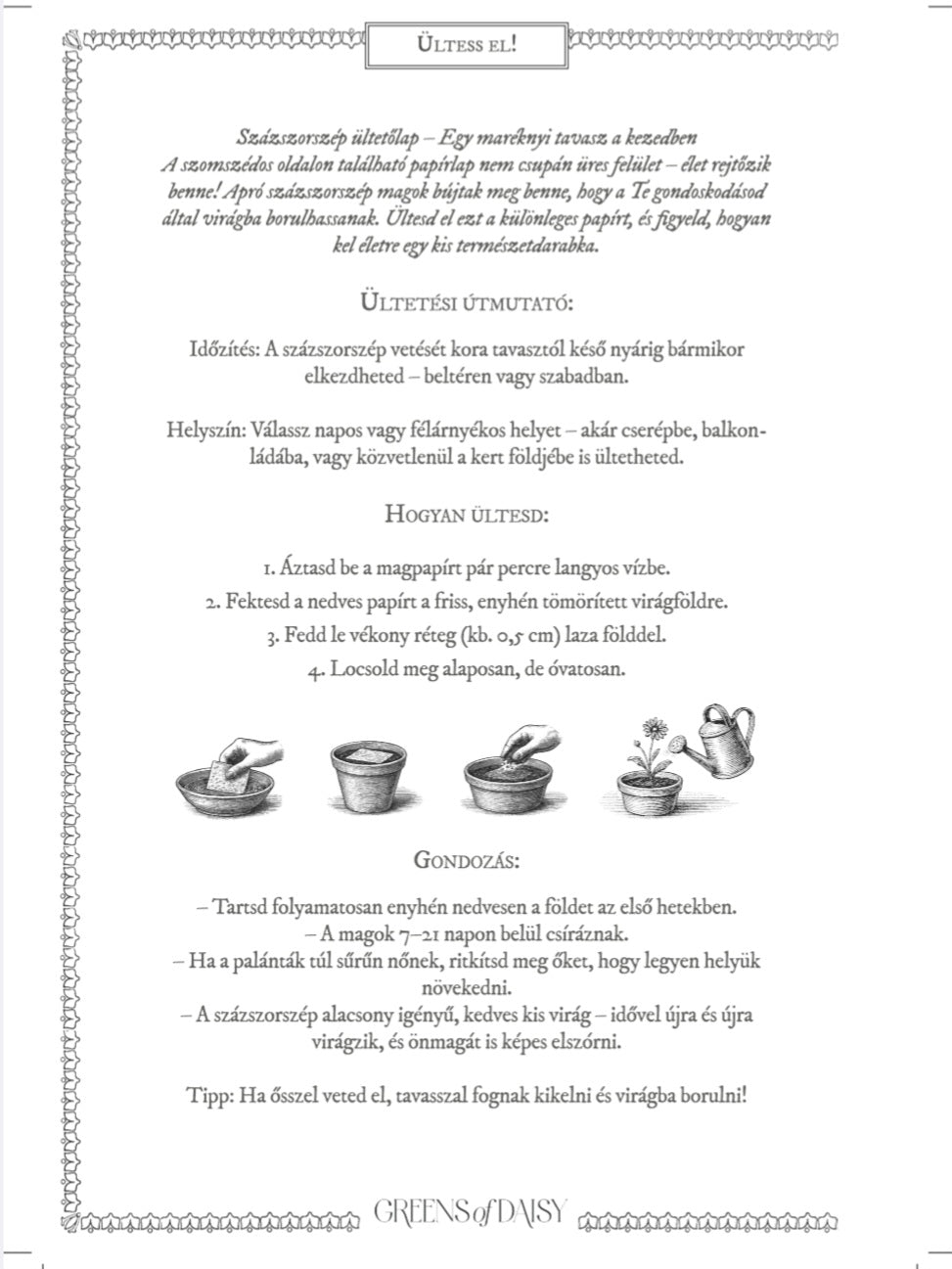 Greens  - Inspirációs Napló - LIMITÁLT